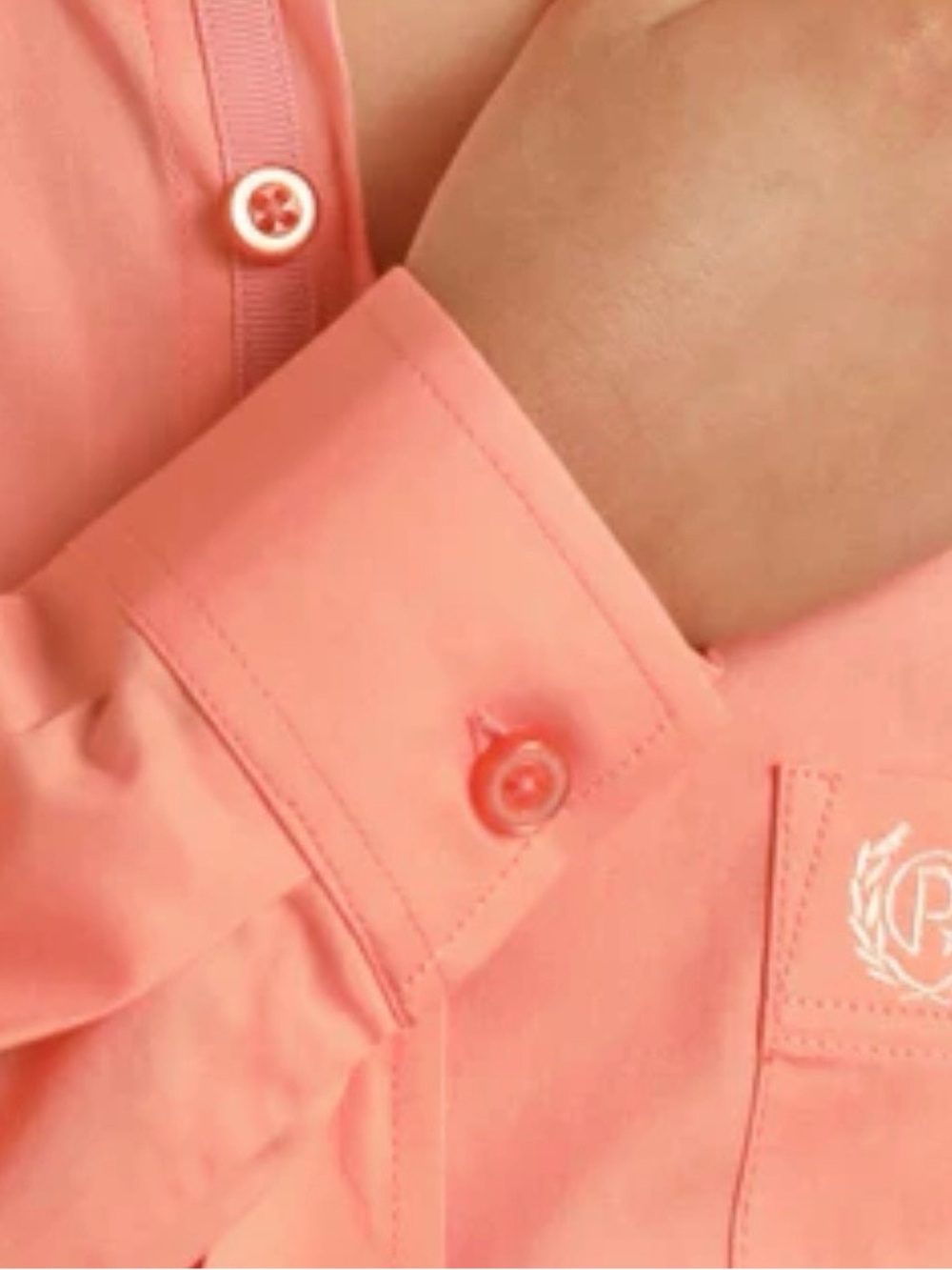 🔥 Panhandle Select Western Button-Down Shirt | Coral | Boys M (10) | NWT 🔥 - Picture 2 of 12